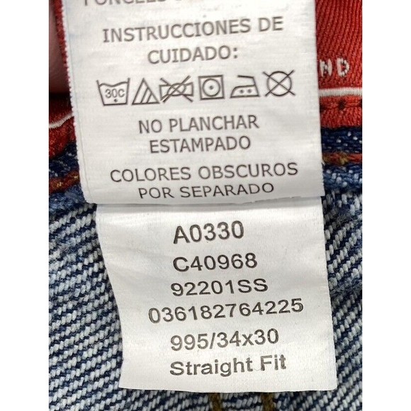 Chaps Jeans Mens Size 34X30 Mid Rise Straight Fit Medium Wash  Cotton Denim Blue - Picture 8 of 15